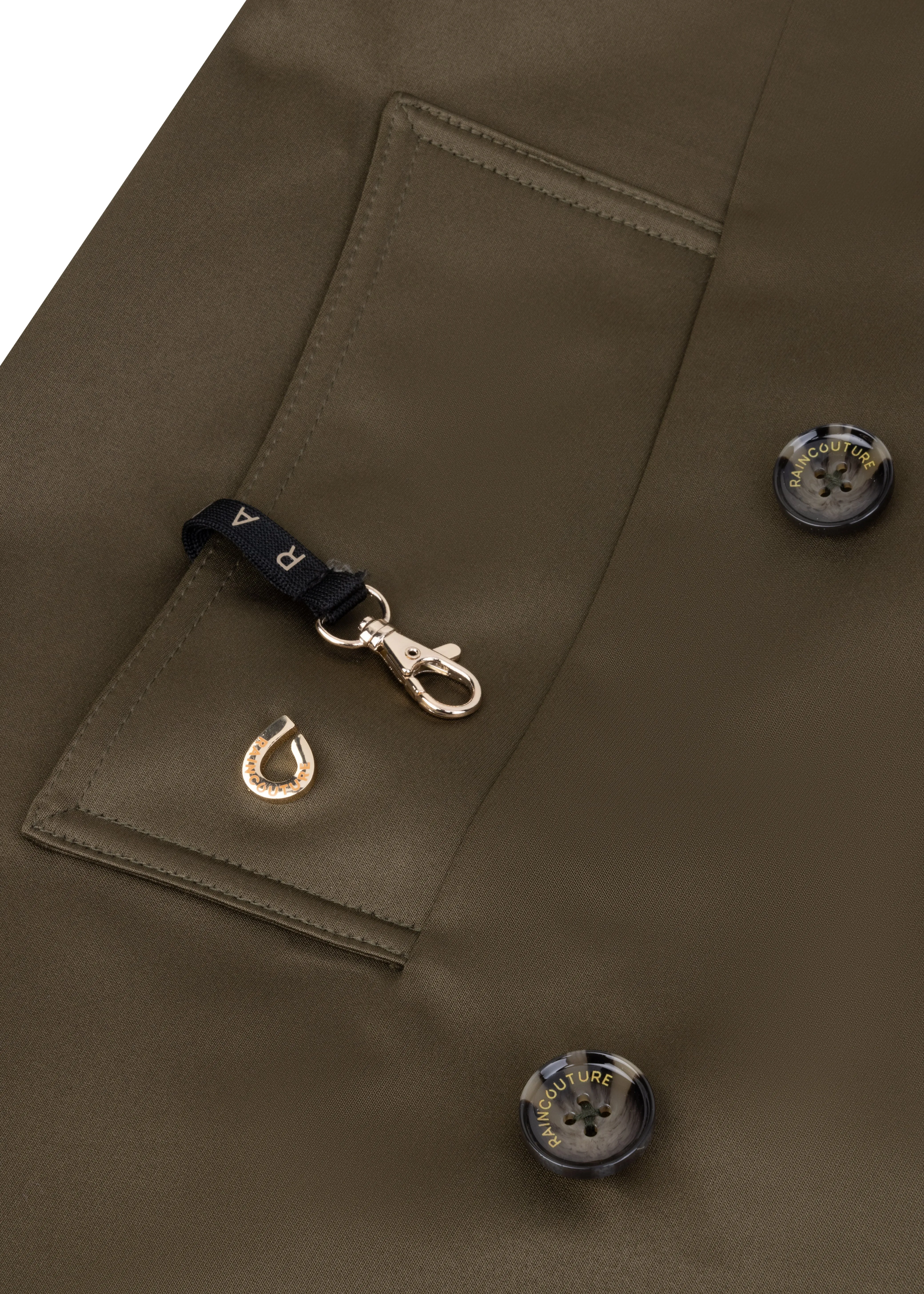 Waterproof Straight-Fit Trenchcoat  | Satin Green