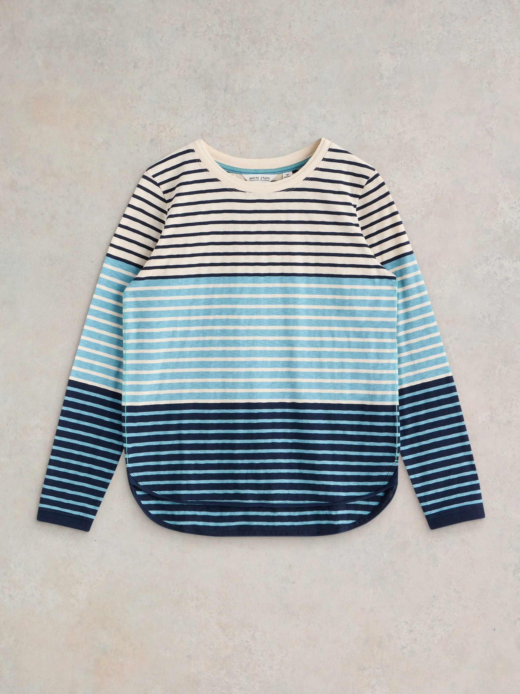 White Stuff UK Clara Tee Blue Multi