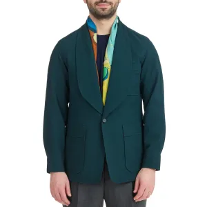 Wool Seersucker Loungeman Jacket
